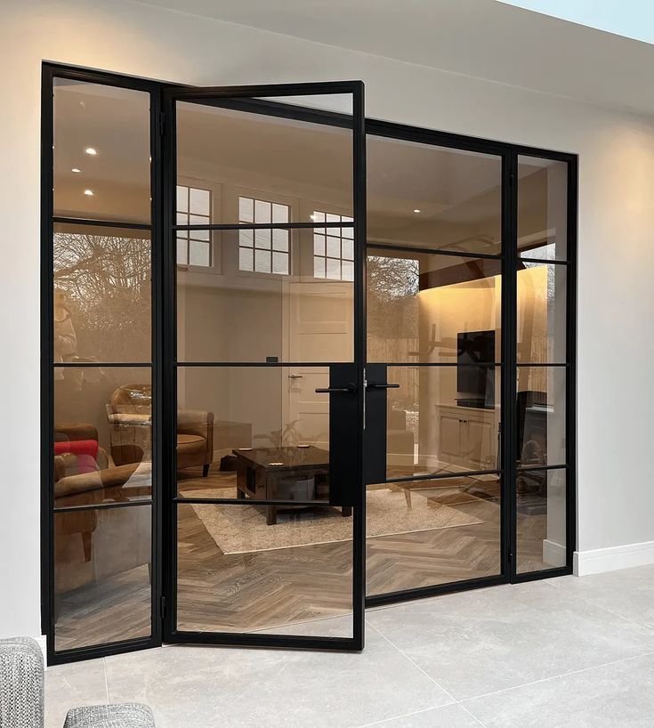 Office space glazing, modern interior.